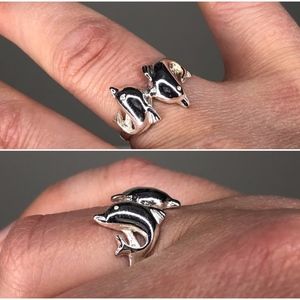 Sterling Silver Dolphin Ring